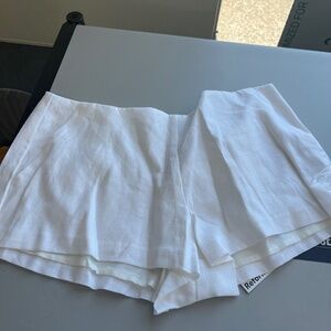 Reformation June Low Rise Linen Short Ivory - Size 2